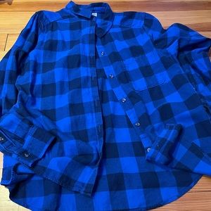 Blue buffalo check flannel.